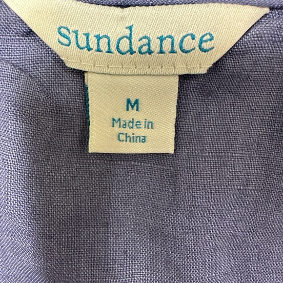 Sundance Viv Linen Dress Size M Blue - Picture 6 of 8